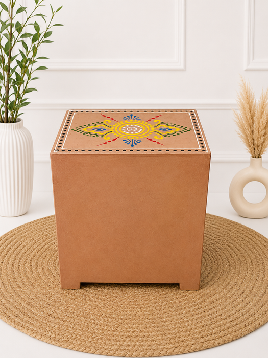 Hand Painted Wooden 4 Drawer Cabinet | Traditional Indian Handmade Decor