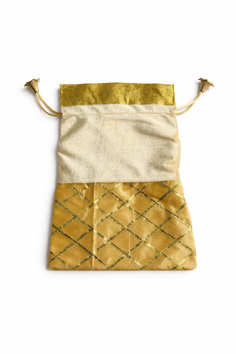 Handcrafted Drawstring Potli Bag | Ethnic Wedding Gift Pouch for Women