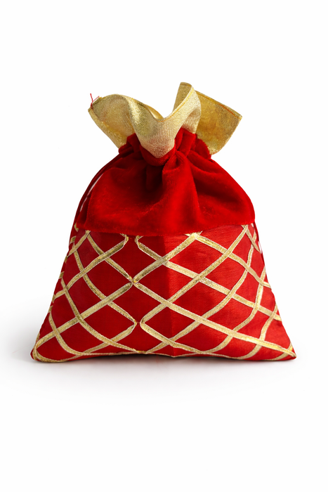 Handcrafted Drawstring Potli Bag | Ethnic Wedding Gift Pouch for Women