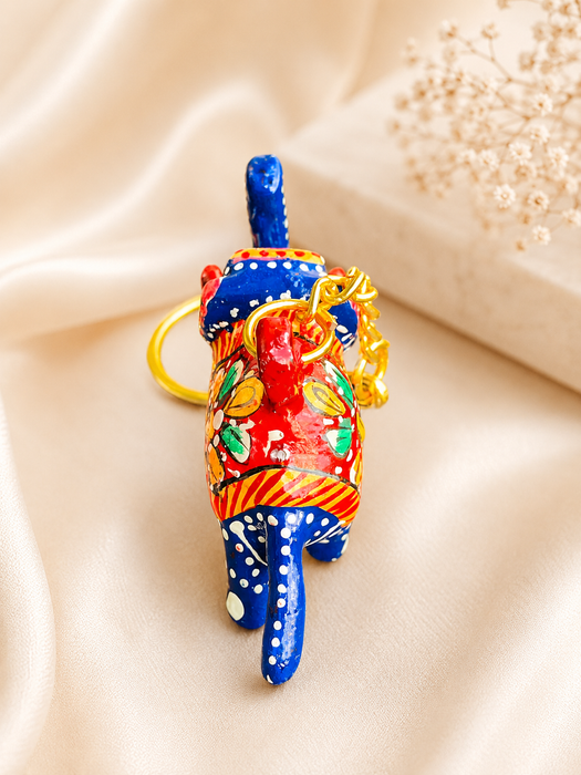 Handmade Elephant Metal Keychain | Colorful Camel Key Ring for Car & Bike  Keys