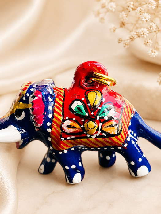 Handmade Elephant Metal Keychain | Colorful Camel Key Ring for Car & Bike  Keys