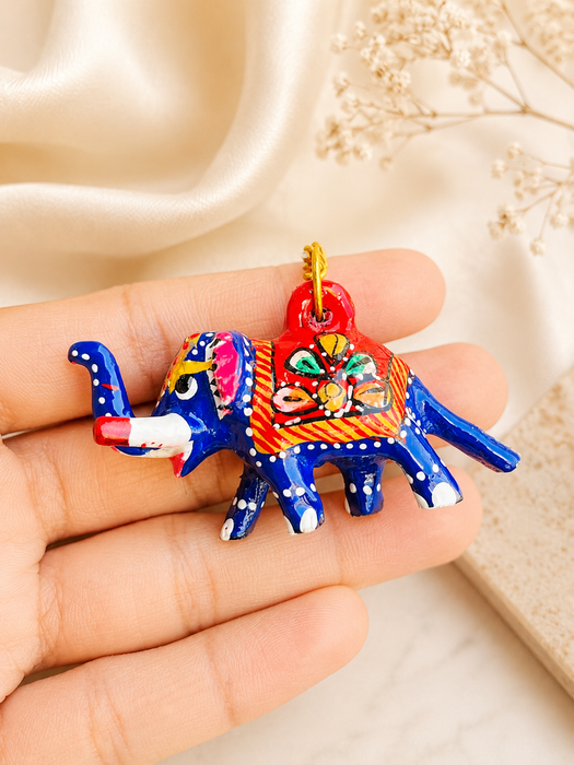 Handmade Elephant Metal Keychain | Colorful Camel Key Ring for Car & Bike  Keys