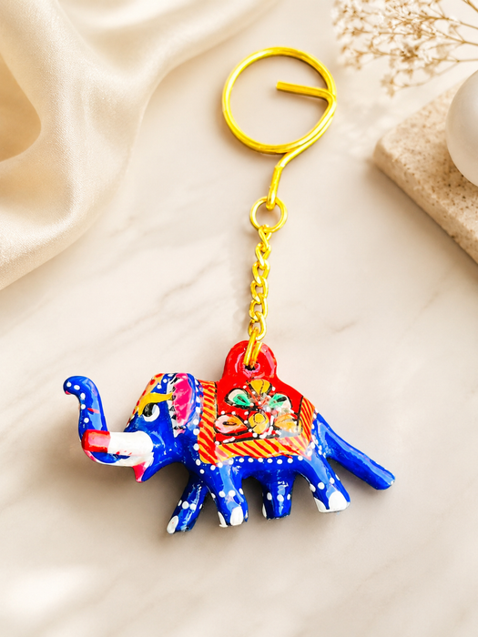 Handmade Elephant Metal Keychain | Colorful Camel Key Ring for Car & Bike  Keys