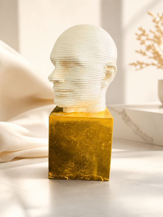 Abstract Face Resin Sculpture for Home Decor | Modern Artistic Tabletop Showpiece