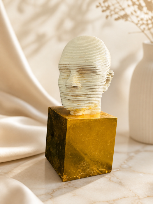 Abstract Face Resin Sculpture for Home Decor | Modern Artistic Tabletop Showpiece