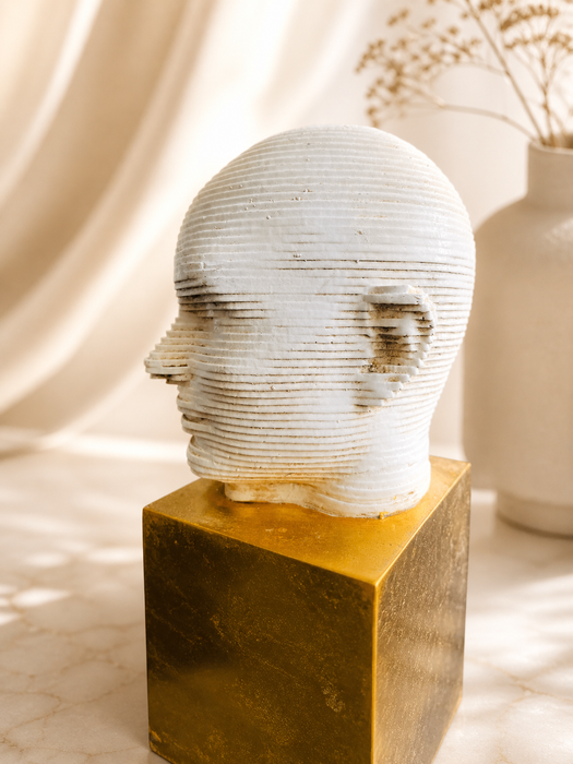 Abstract Face Resin Sculpture for Home Decor | Modern Artistic Tabletop Showpiece
