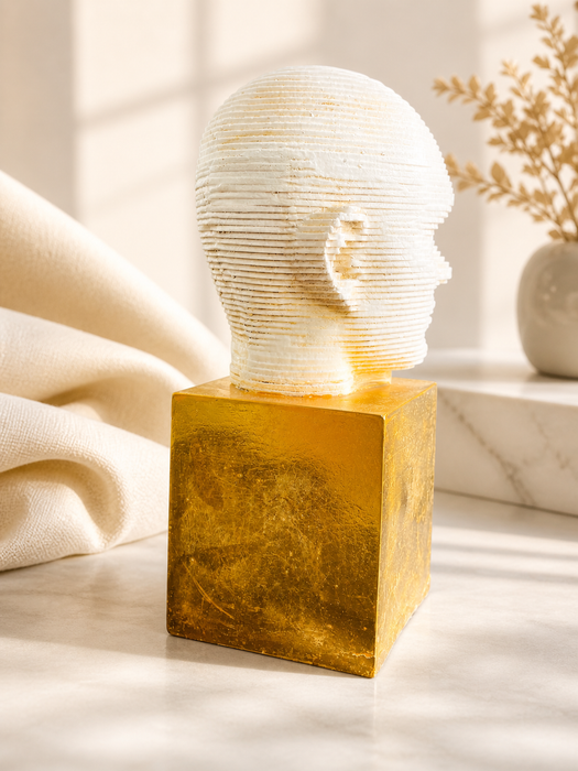 Abstract Face Resin Sculpture for Home Decor | Modern Artistic Tabletop Showpiece