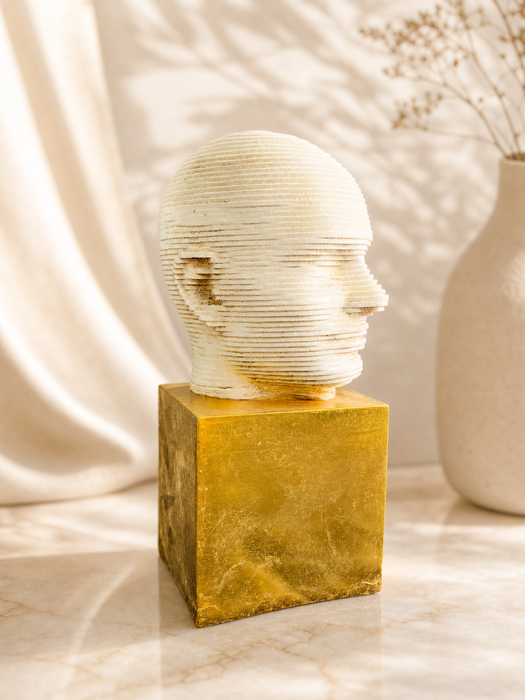 Abstract Face Resin Sculpture for Home Decor | Modern Artistic Tabletop Showpiece