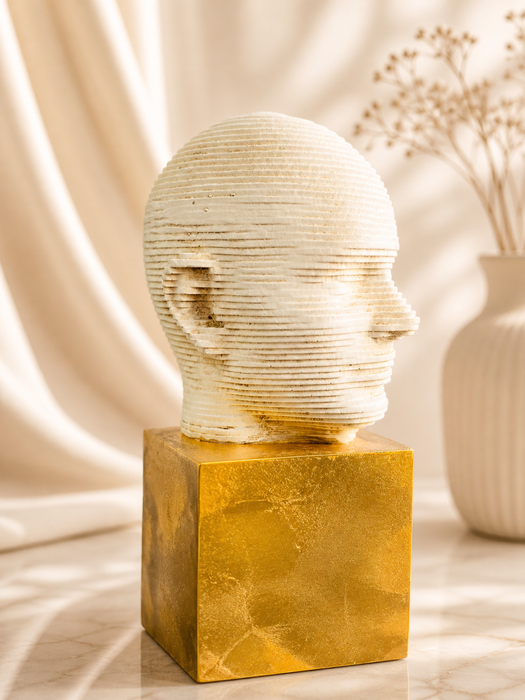 Abstract Face Resin Sculpture for Home Decor | Modern Artistic Tabletop Showpiece