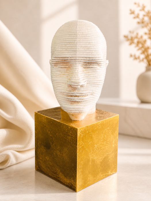 Abstract Face Resin Sculpture for Home Decor | Modern Artistic Tabletop Showpiece