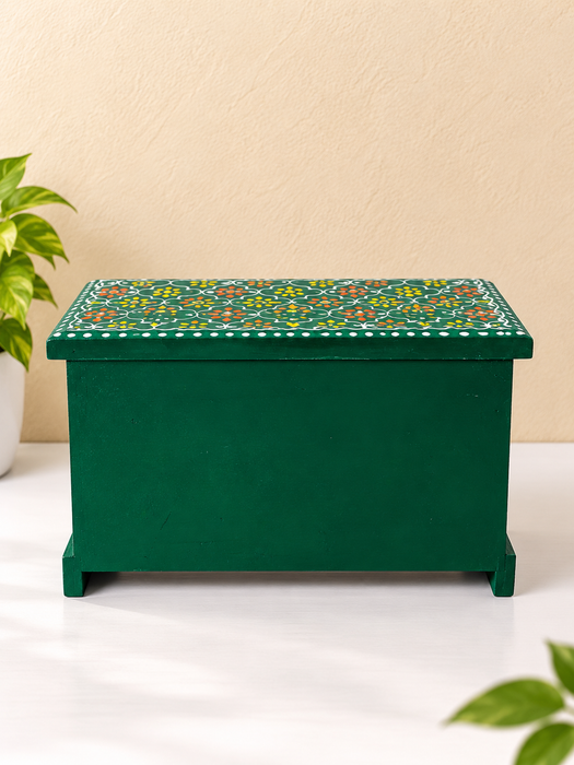 Hand Painted Wooden Drawer Cabinet | Traditional Indian Handmade Storage