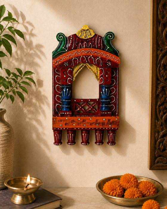 Handcrafted Wooden Jharokha  Wall Decor, Indian Traditional Wall Art