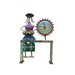 Multicolor Musical Iron Doll with Clock Decorative Showpiece