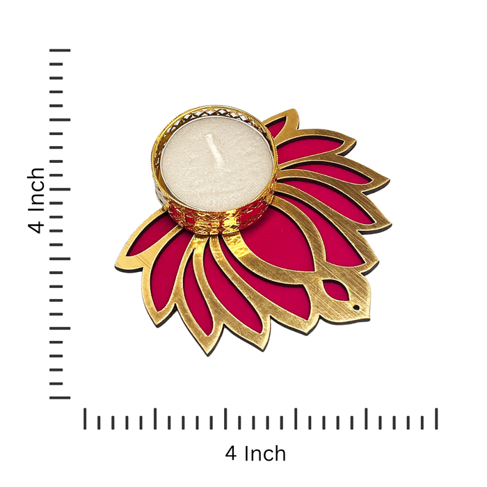 Decorative Lotus Tea Light Candle Holders – Elegant Design for Festive Occasions