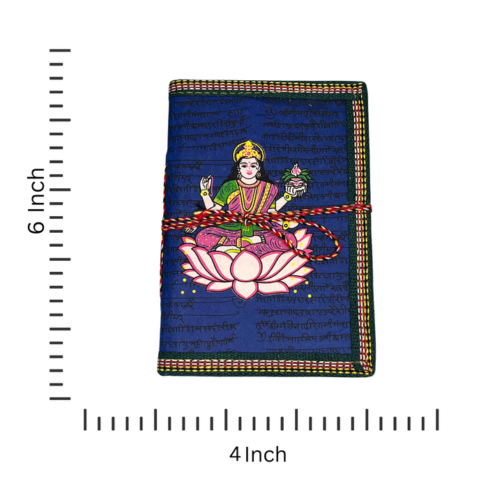 Handmade Cotton Paper Diary with Goddess Laxmi Design for Writing & Gifting