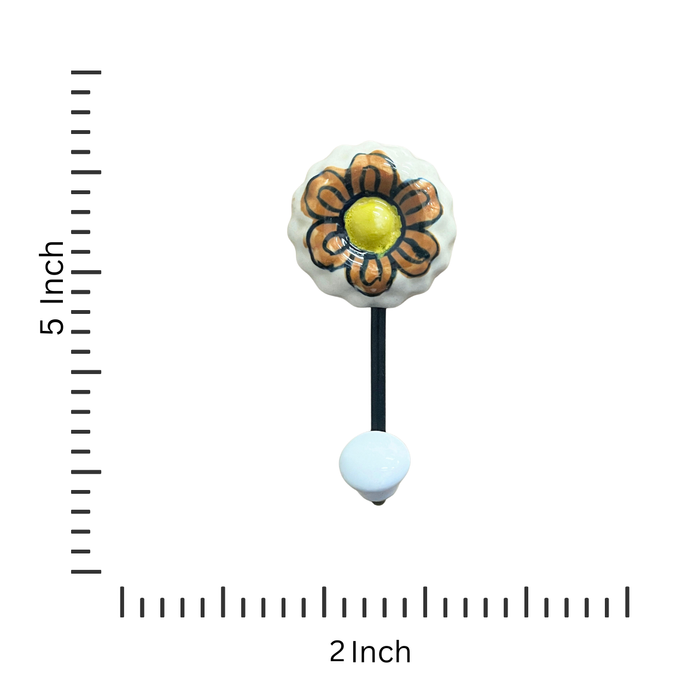 Stylish Ceramic Flower Key Hook – A Perfect Addition to Your Home