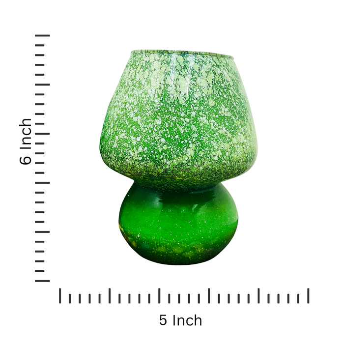 Handcrafted Green Glass Table Lamp – Decorative Bedside & Home Decor Light