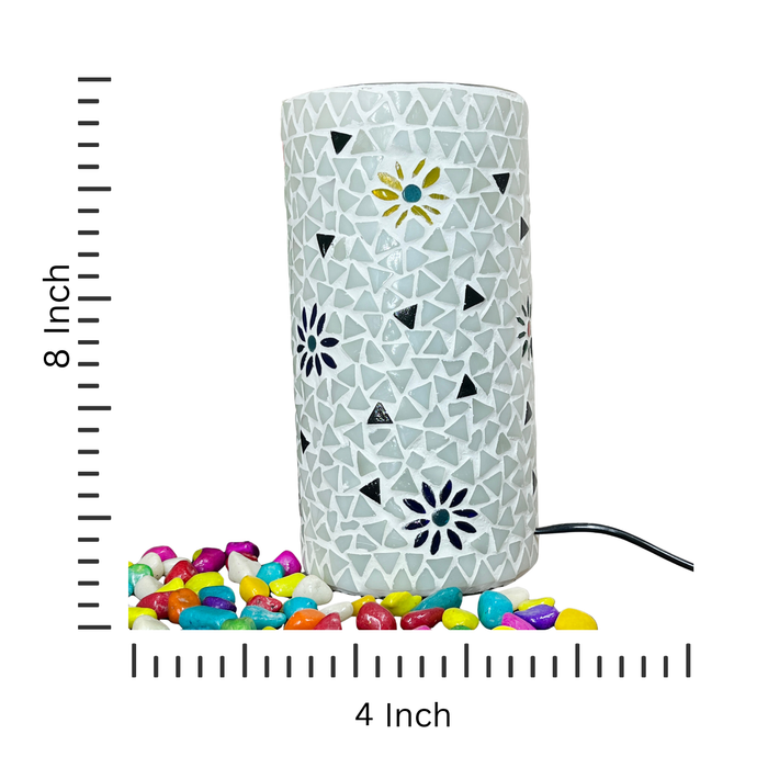 Handcrafted Mosaic Glass Flower Table Lamp – Multicolor Decorative Night Light