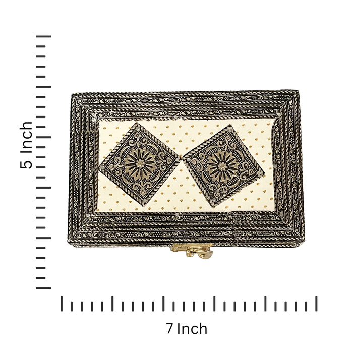 Wooden Dry Fruit Box with Metallic Paper