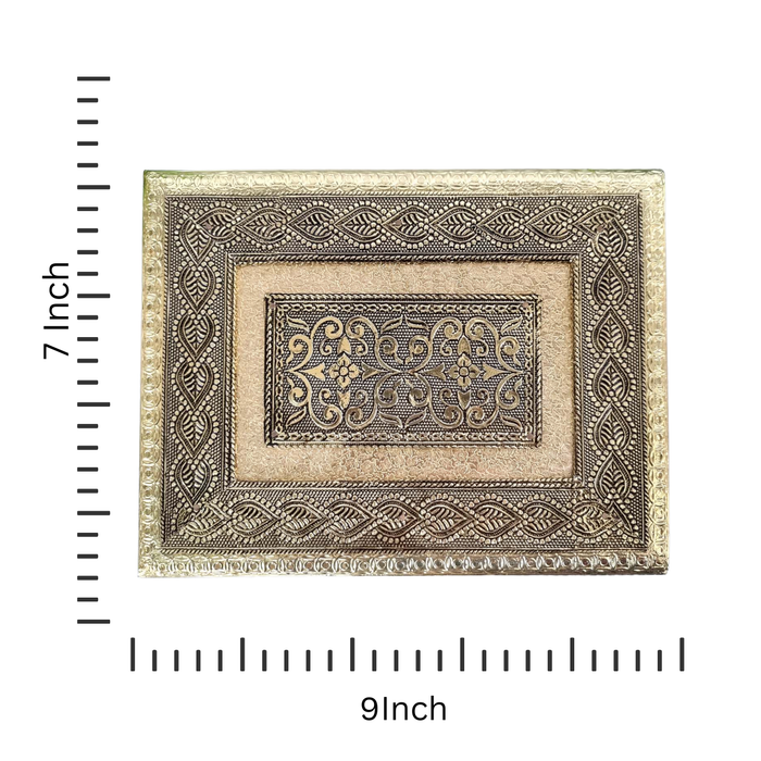 Handmade Golden Finish Dry Fruit Box – Perfect for Celebrations