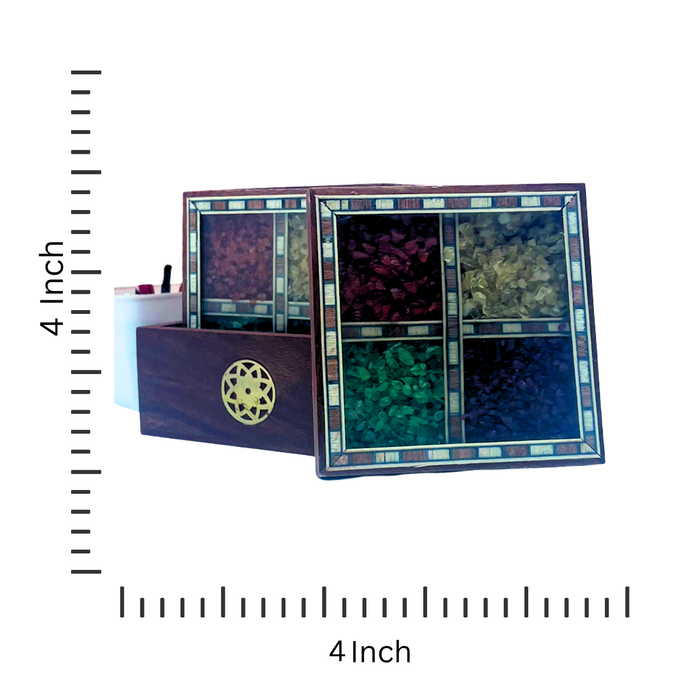 Gemstone Wood Tea Coasters Elegant Protection