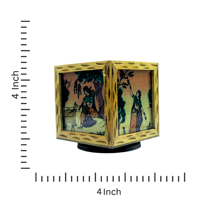 Versatile Wooden Rotating Pen Stand Organize with Elegance