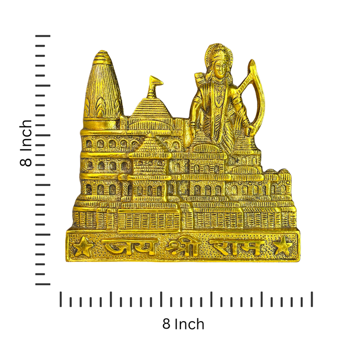 Beautiful Golden Ayodhya Ram Mandir for Home Decor