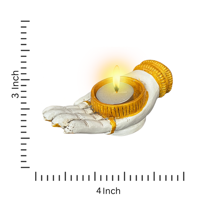 Artistic Hand Tealight Candle Holder Duo - Unique Handcrafted for Home Décor