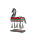 Handcrafted Wooden & Iron Horse Bell Statue