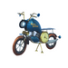 Blue Royal Enfield Iron Bike with Clock