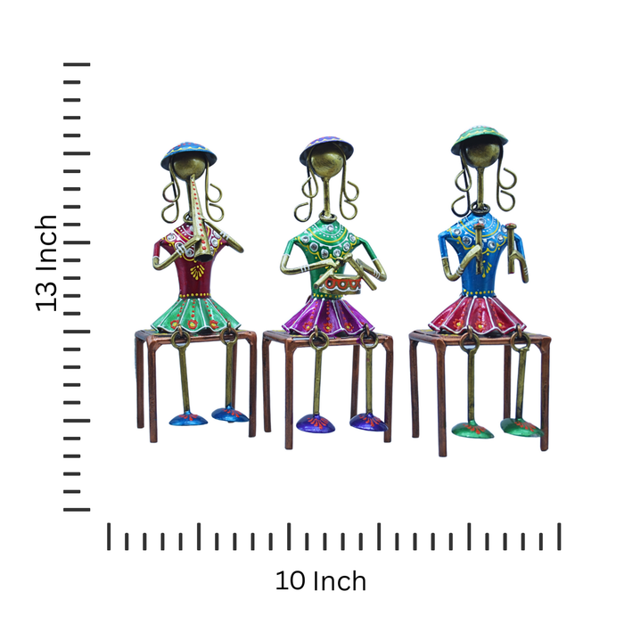 Handcrafted Musician Iron Lady Wall Hanging