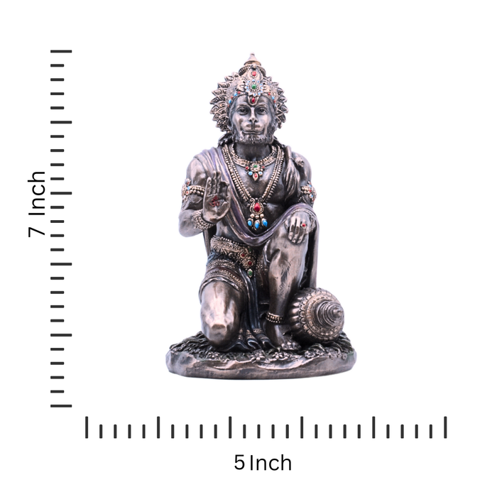 Polyresin Bronze Finish Lord Hanuman Idol Decorative Statue