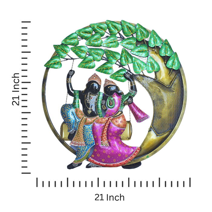 Radha Krishna Metal wall Art for Home Decor