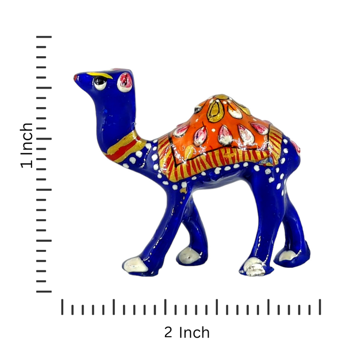 Hand-Painted Metal Camel Statue for Home Decor