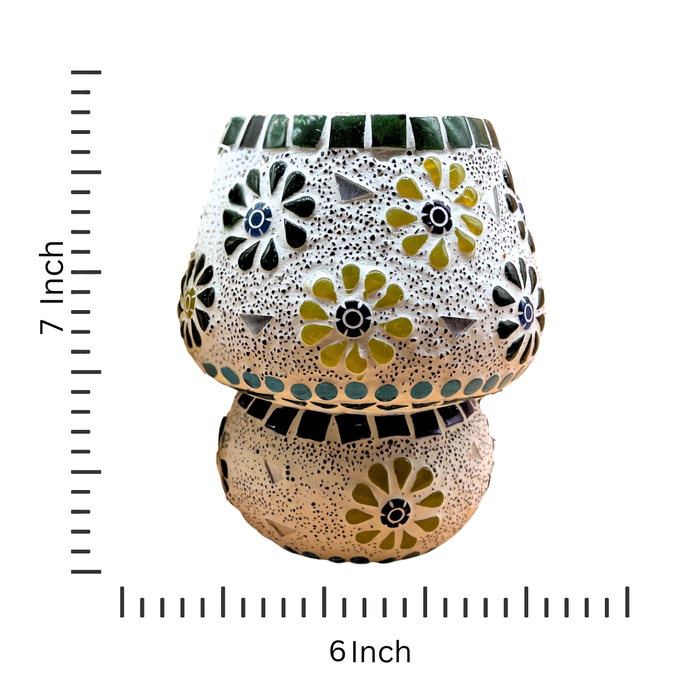 Handmade Mosaic Glass Wall Lamp – Vintage Brass Hanging Lantern Light for Home & Décor