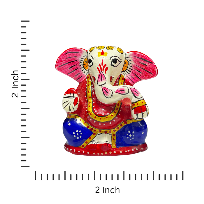 Handmade Metal Kaan Ganesh Statue – Ideal for Temple and Home Altar Decor