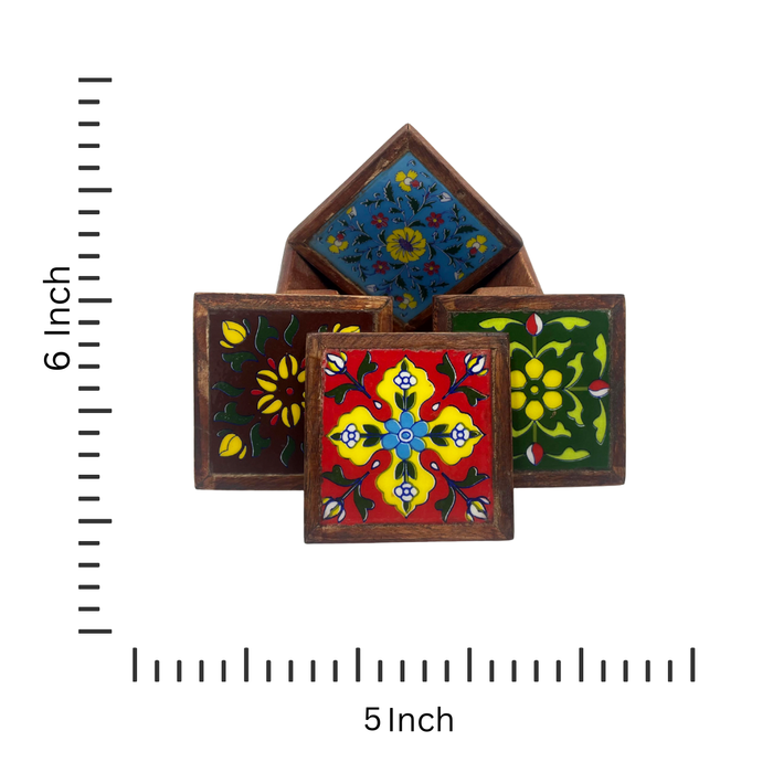 Handmade Wooden Tea Coasters