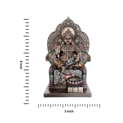 Polyresin Handcrafted Lord Kuber Ji Idol Decorative Statue