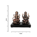 Copper Finish Lord Laxmi Ganesh Statue with Pawti