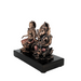 Copper Finish Lord Laxmi Ganesh Statue with Pawti