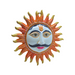 Handcrafted Metal Sun Face Figurine Wall Hanging