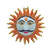 Handcrafted Metal Sun Face Figurine Wall Hanging