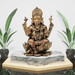 Brass Finish Resin Ganesha Idol Statue for Home & Temple Decor