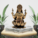 Brass Finish Resin Ganesha Idol Statue for Home & Temple Decor