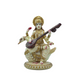 White Marble Resin Maa Saraswati Sitting on Swan Statue