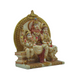 White Resin Marble Shiva Parivar Statue with Ganesha & Kartikeya