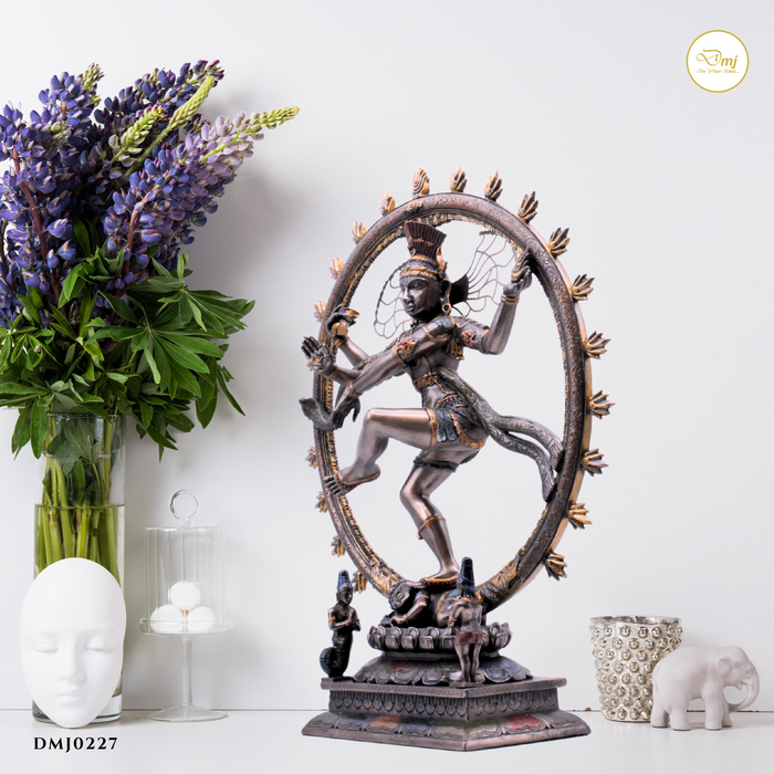 Handcrafted Copper Finish Lord Nataraja Statue - Ideal for Home Decor