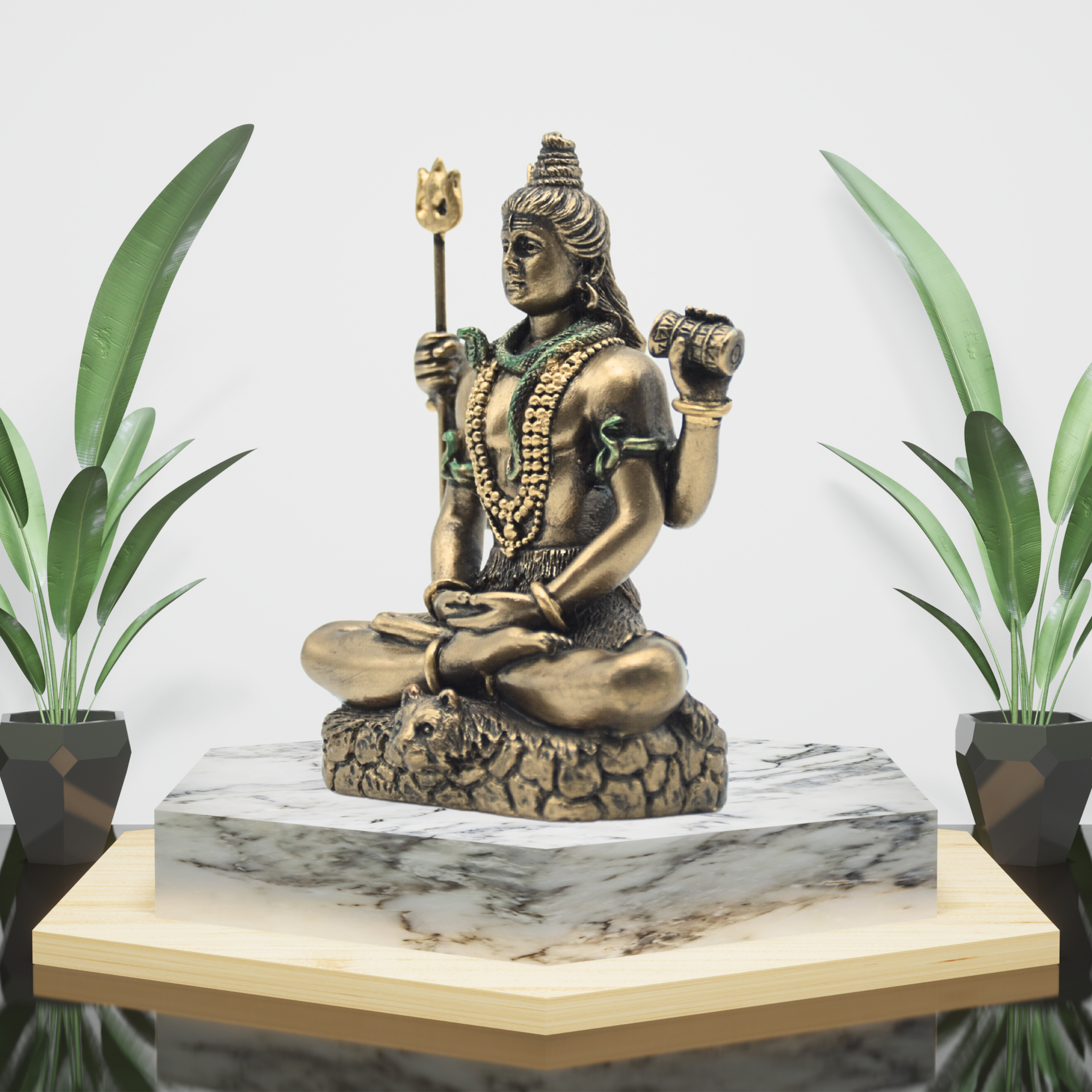 Handcrafted Copper Mini Shiva Statue for Home & Meditation — Diwam ...