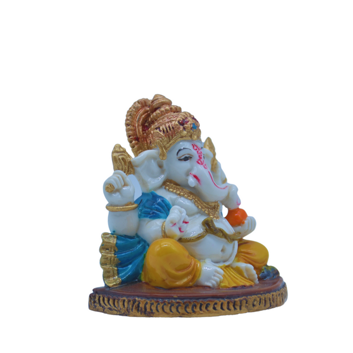 Marble Ganesha Idol Statue Decorative Showpiece