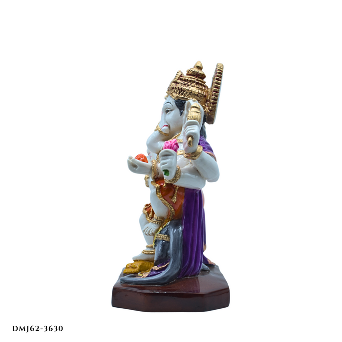 Handcrafted Lord Ganesha Idol on Mouse | Decorative Resin God Statue for Home & Office